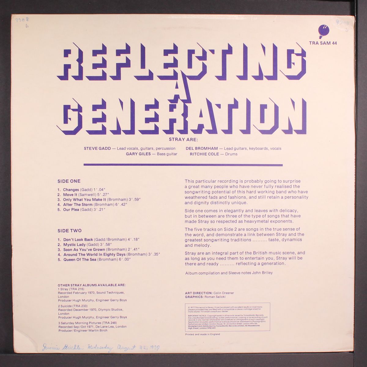 reflecting a generation by STRAY