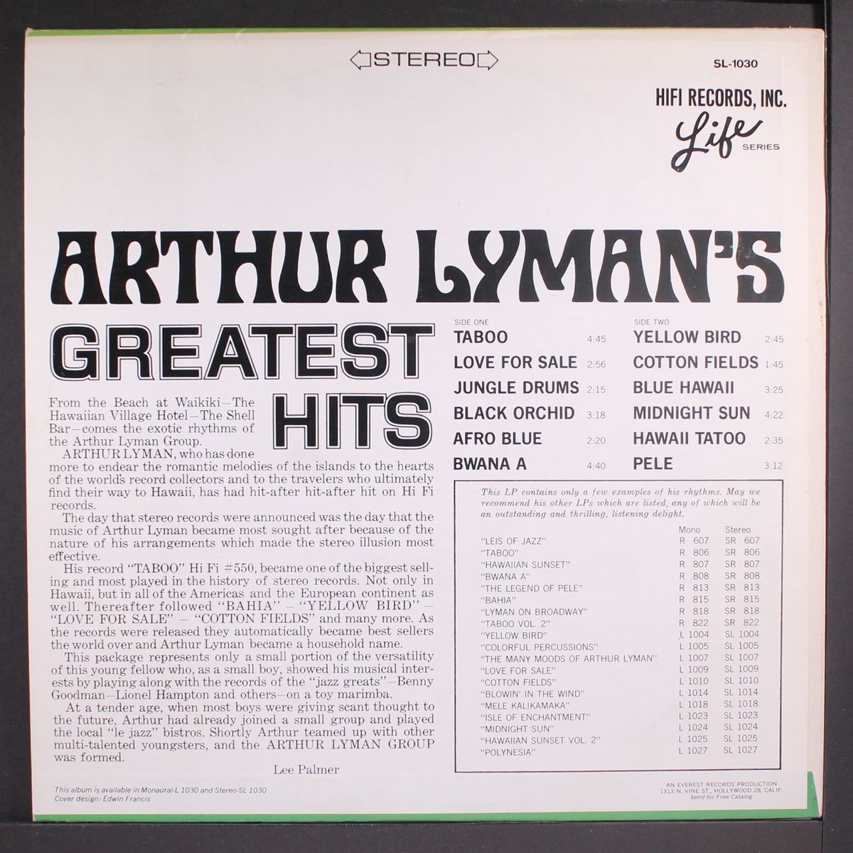 greatest hits by ARTHUR LYMAN