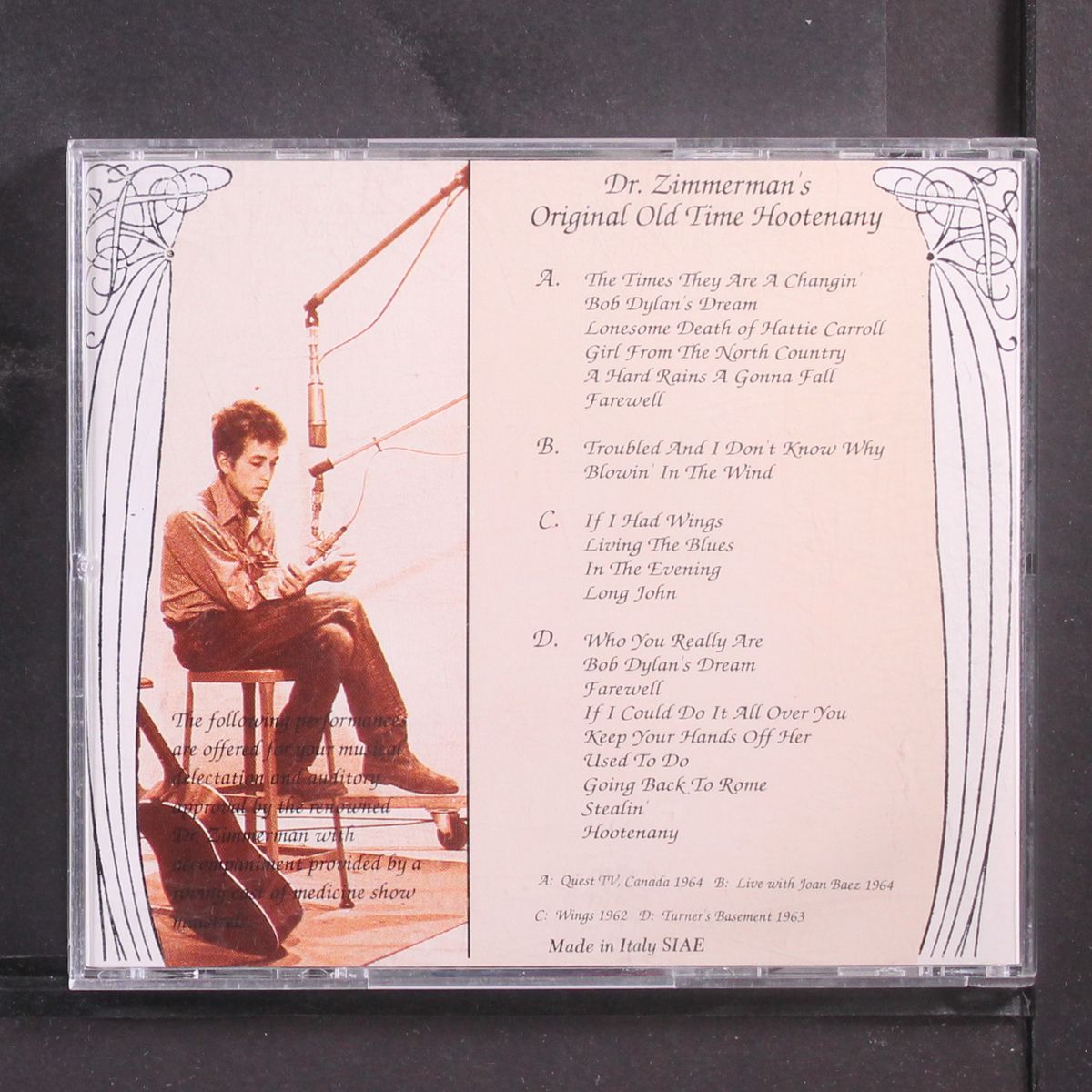 dr. zimmerman's original old time hootenanny by BOB DYLAN