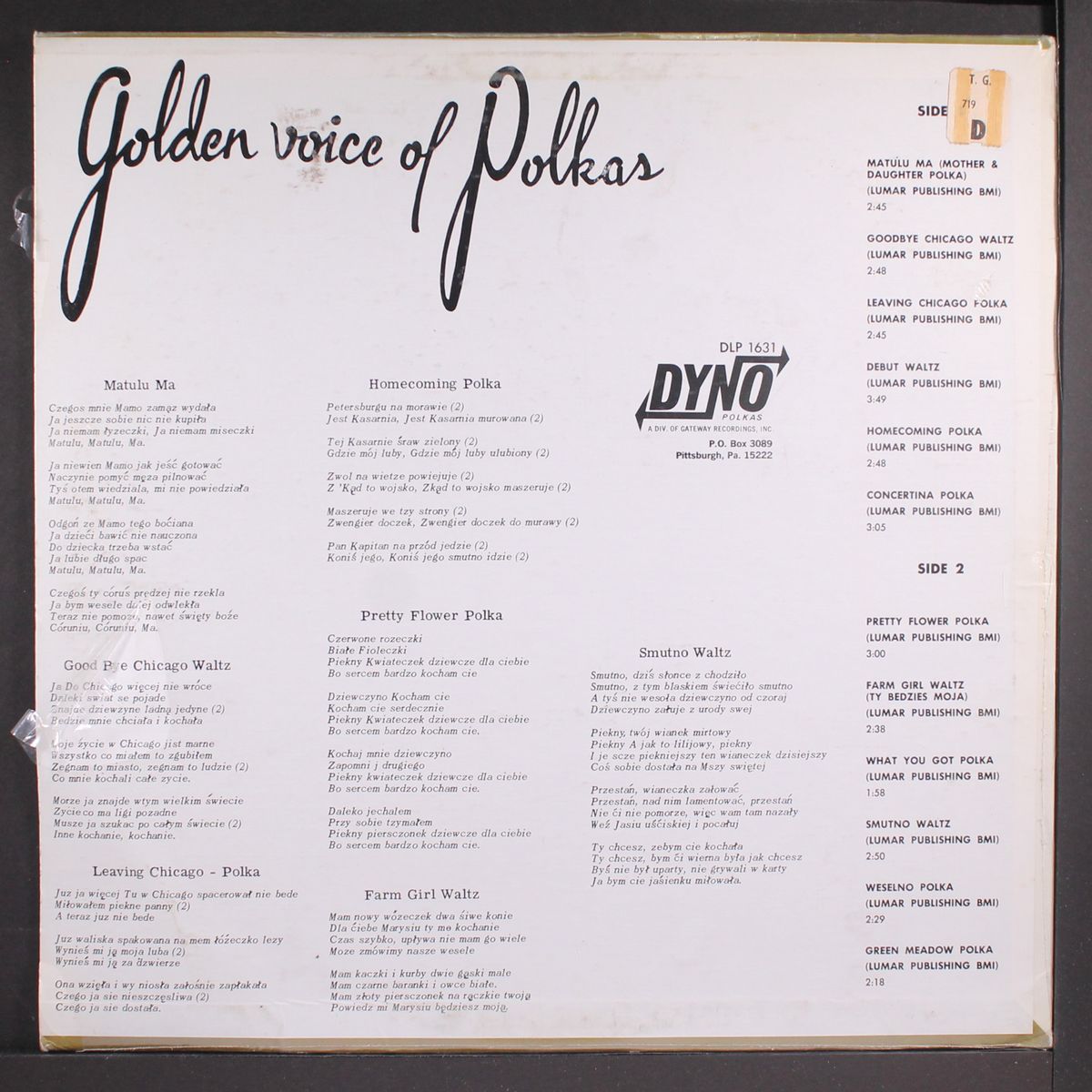 golden voice of polkas by MARION LUSH