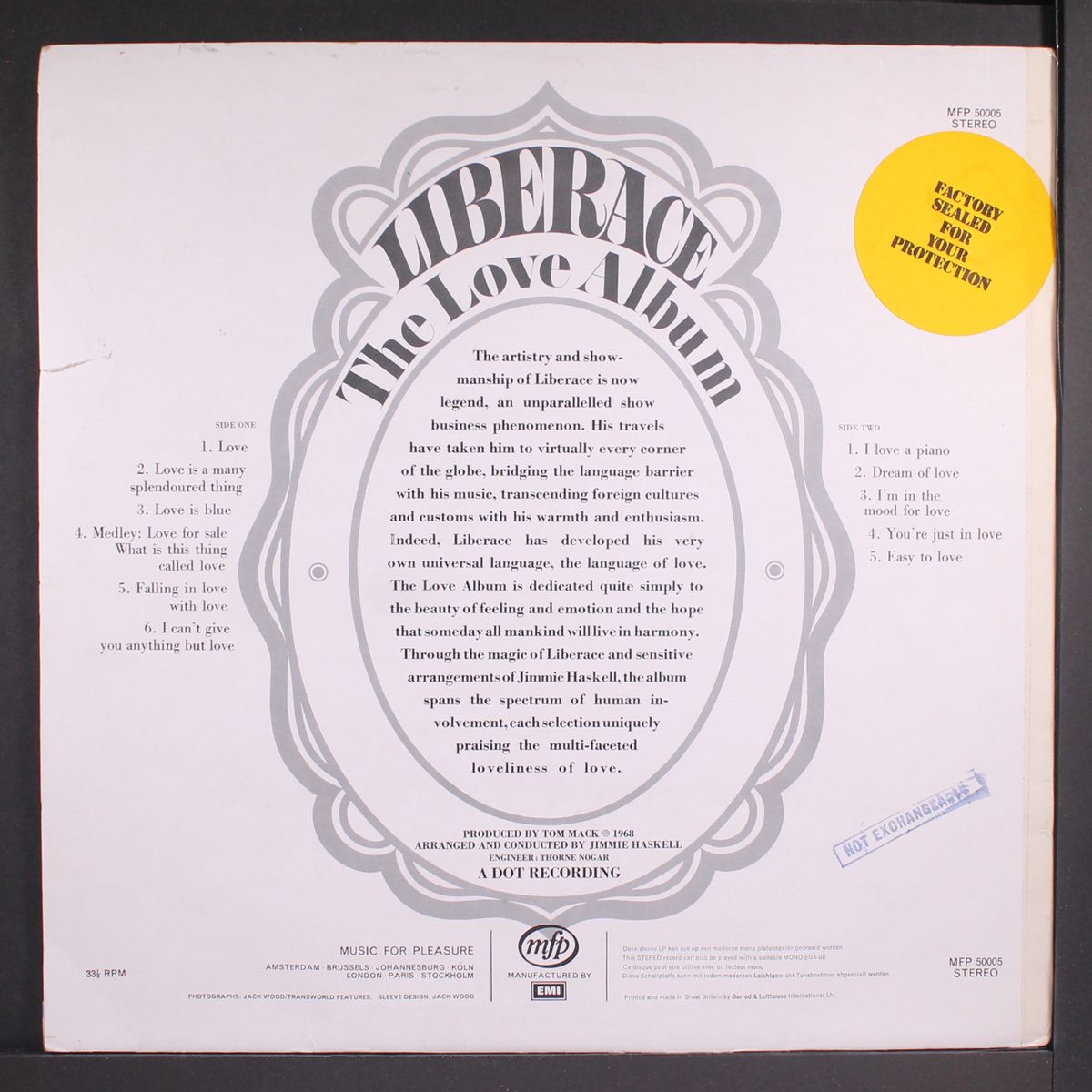 the love album by LIBERACE