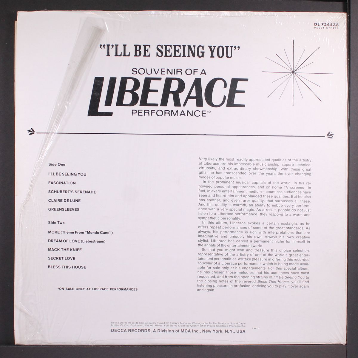 i'll be seeing you by LIBERACE