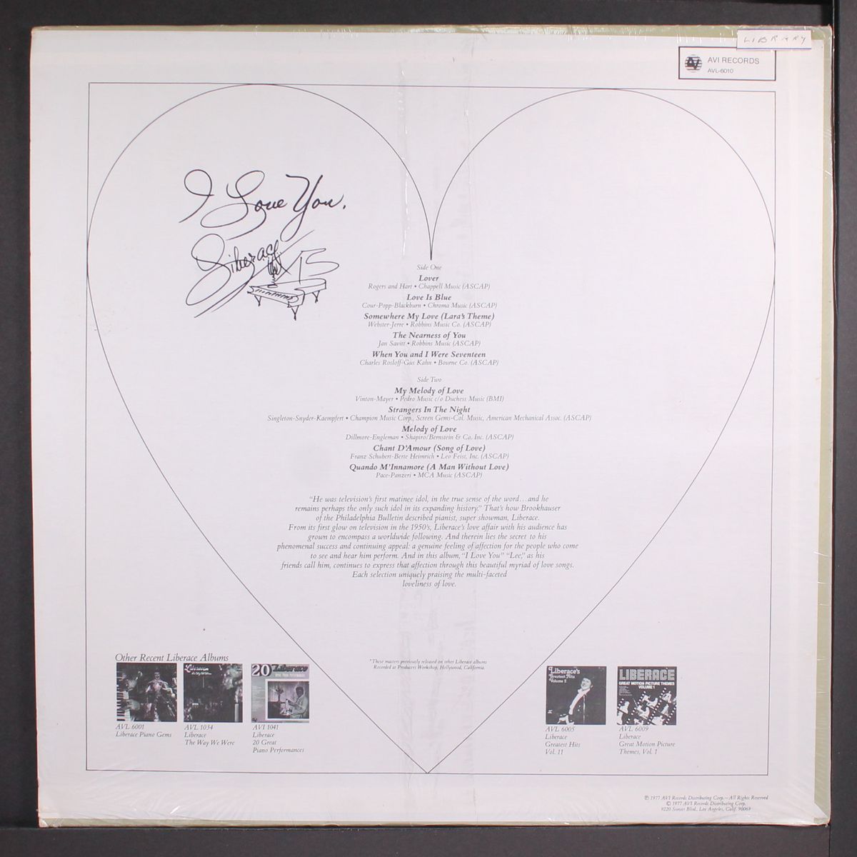 i love you by LIBERACE