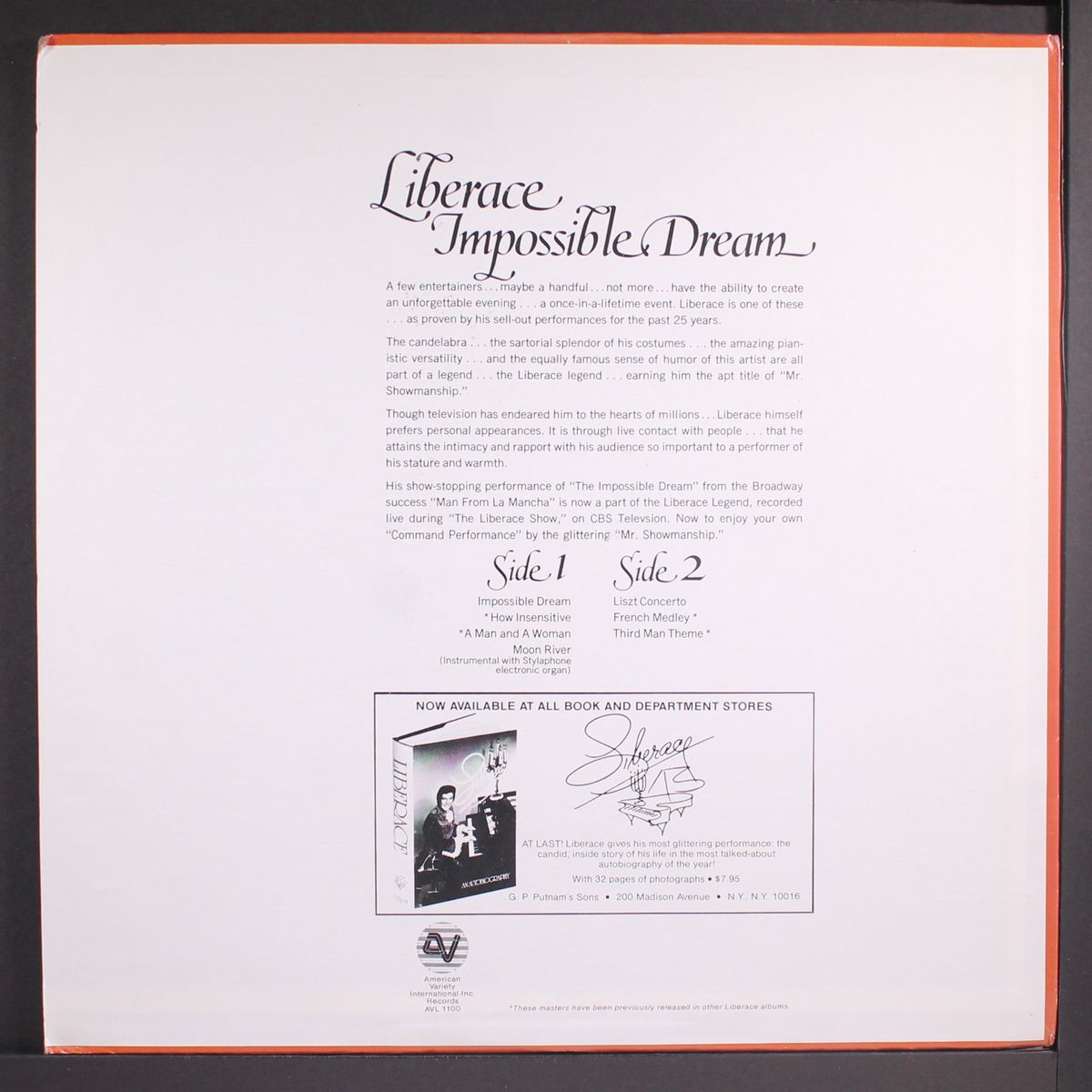 impossible dream by LIBERACE