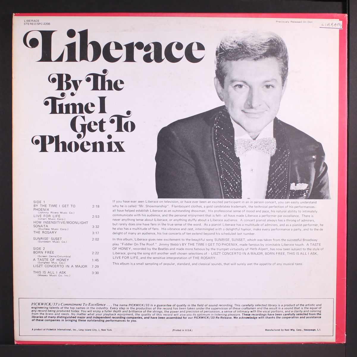 by the time i get to phoenix by LIBERACE