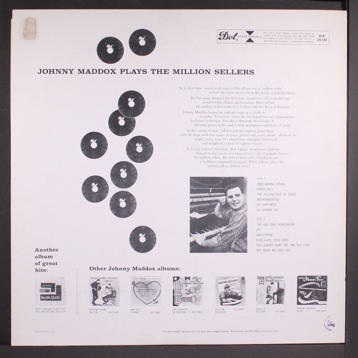 plays the million sellers by JOHNNY MADDOX