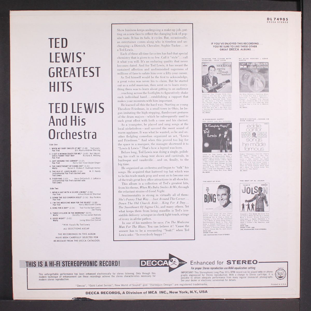 greatest hits by TED LEWIS