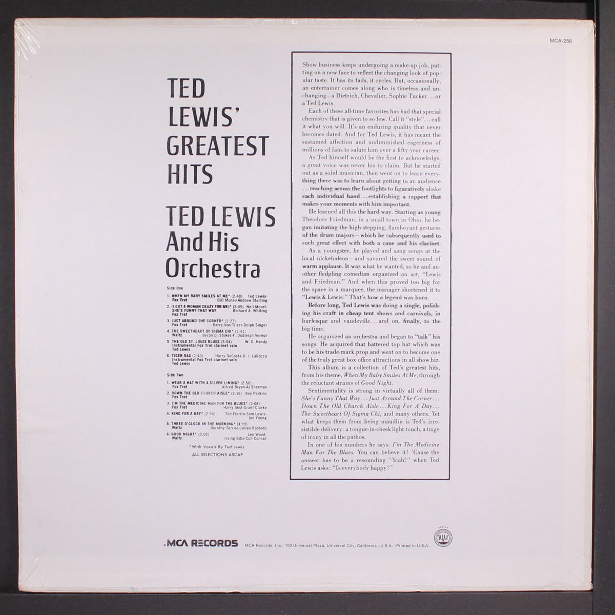 greatest hits by TED LEWIS