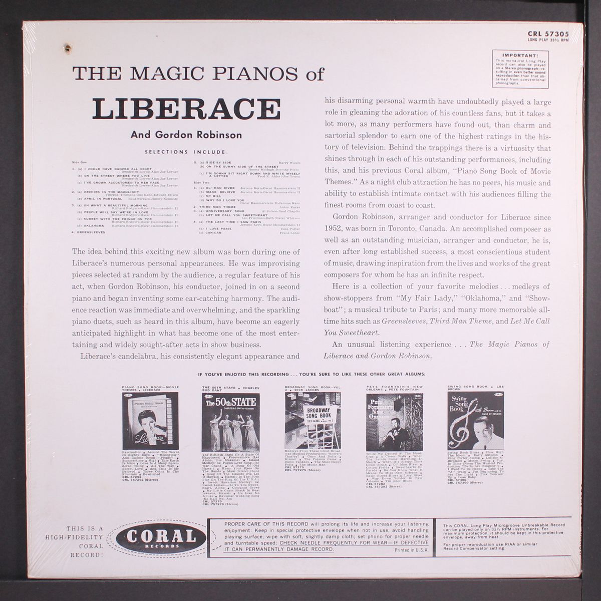 the magic pianos of liberace & gordon robinson by LIBERACE