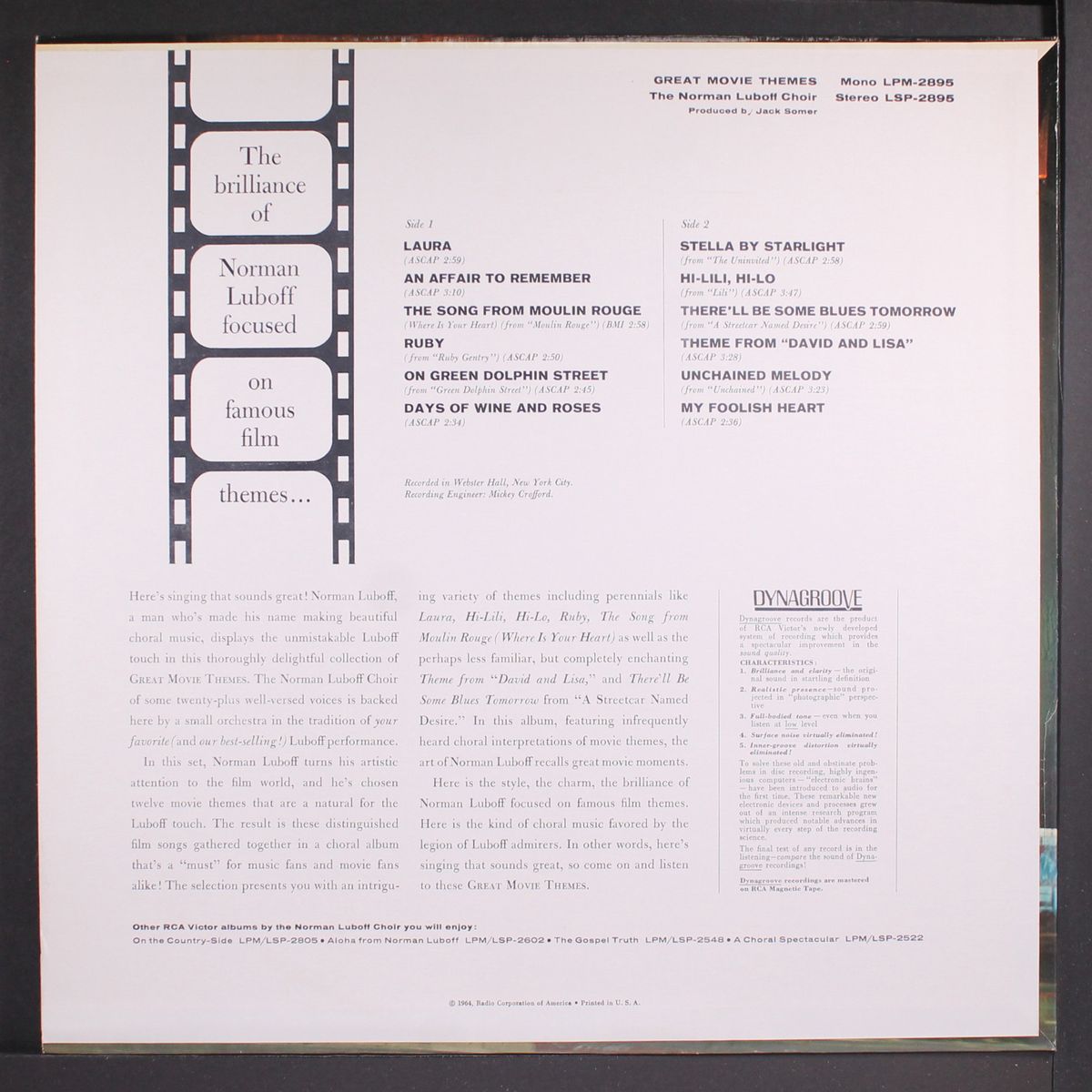 great movie themes by NORMAN LUBOFF CHOIR