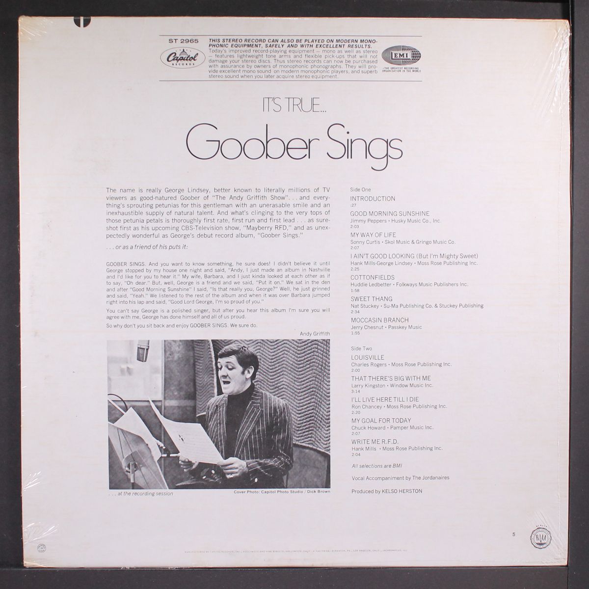 goober sings! by GEORGE 'GOOBER' LINDSEY