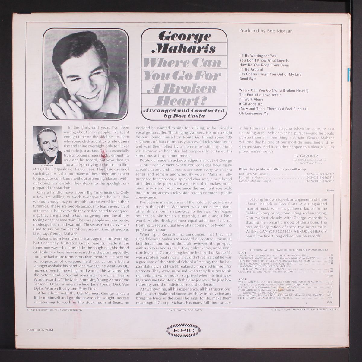 where can you go for a broken heart? by GEORGE MAHARIS