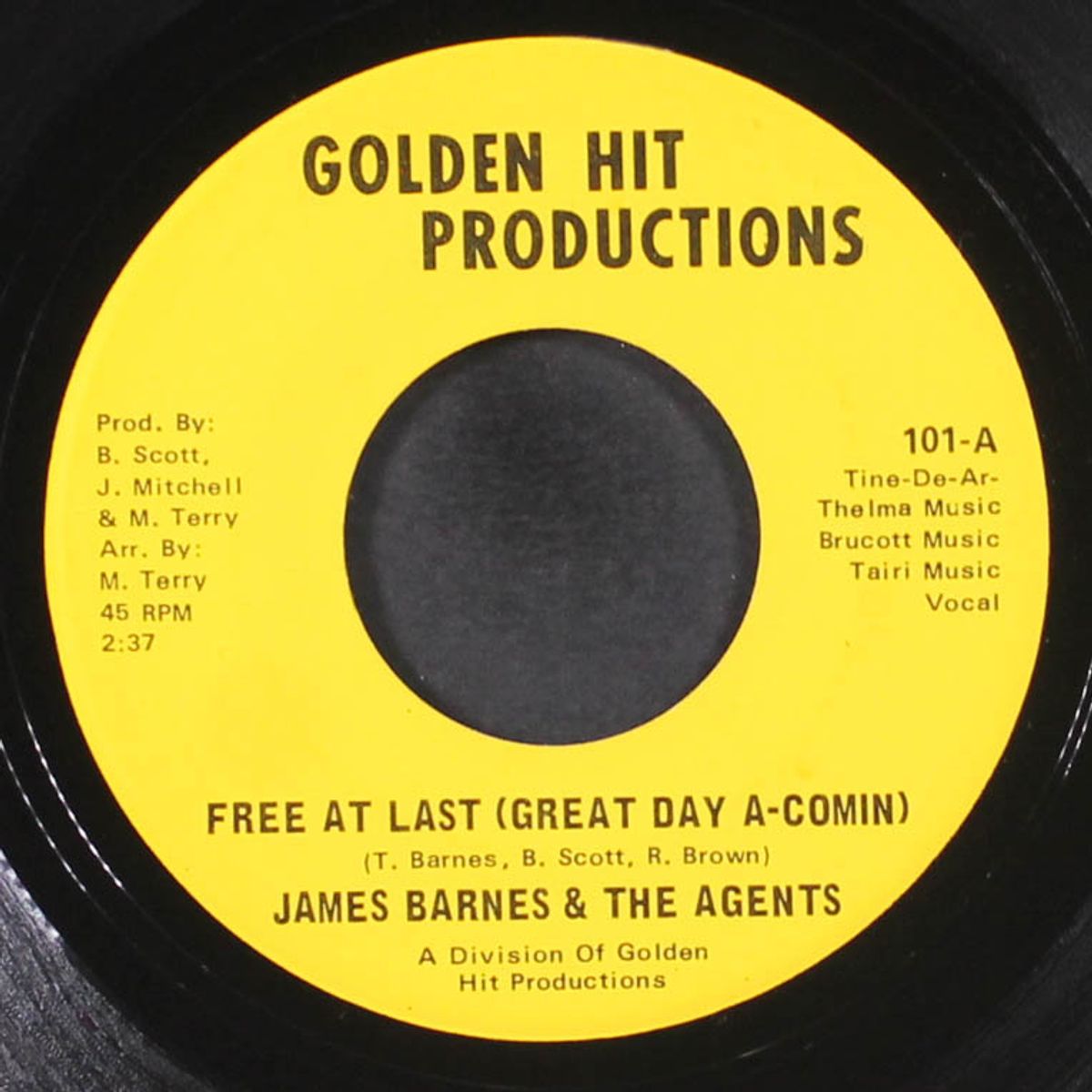 free at last / instrumental by JAMES BARNES & AGENTS
