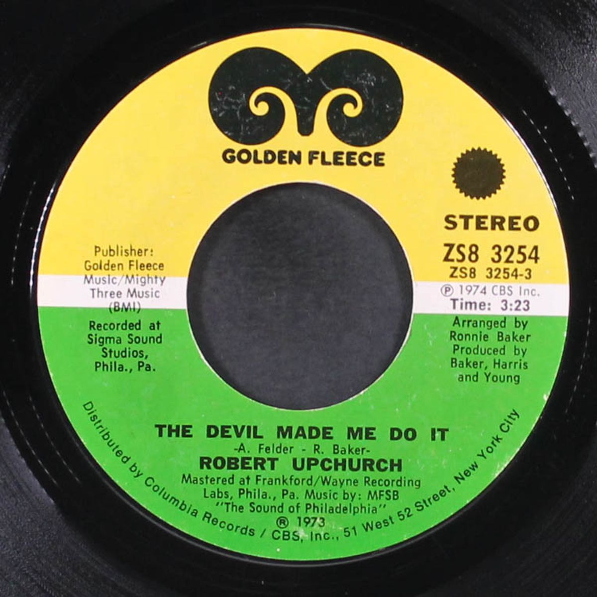 the devil made me do it / glad you're mine by ROBERT UPCHURCH