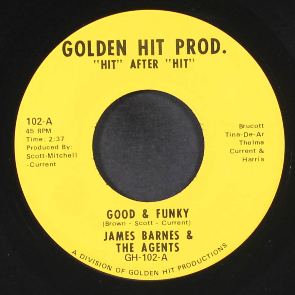 the bomb / good & funky by JAMES BARNES & THE AGENTS
