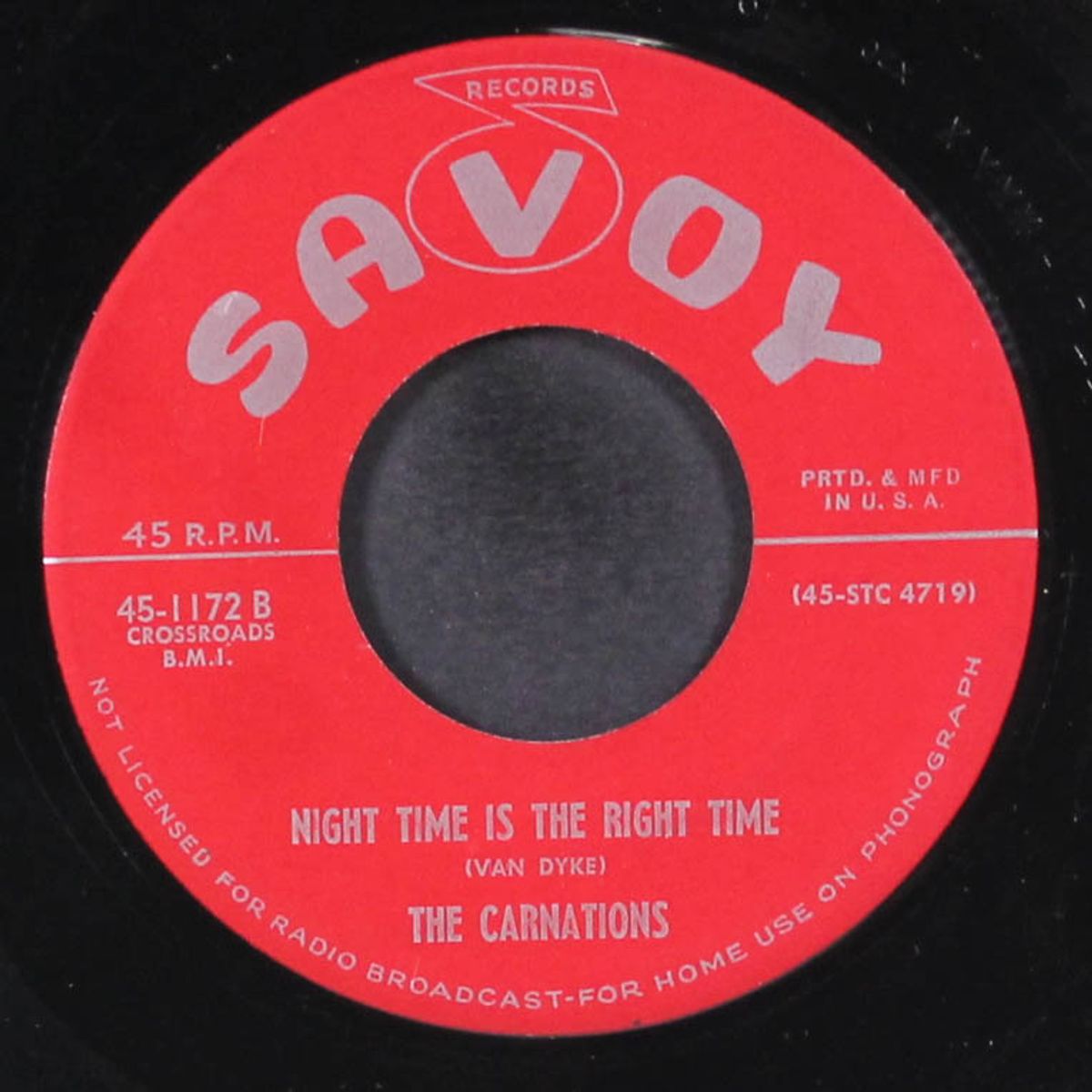 the angels sent you to me / night time is the right time by CARNATIONS
