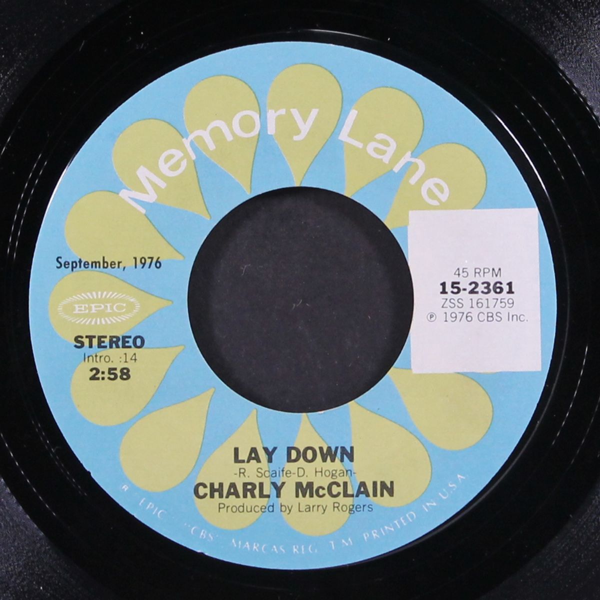 lay down / let me be your baby by CHARLY MCCLAIN