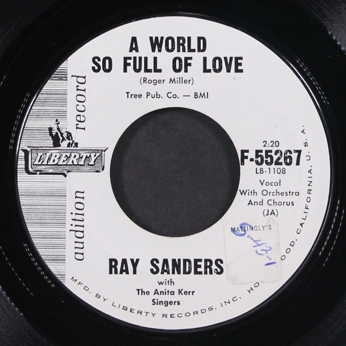 a world so full of love / a little bitty tear by RAY SANDERS