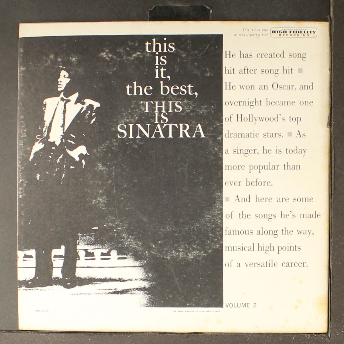 this is sinatra, volume two, part 1 by FRANK SINATRA