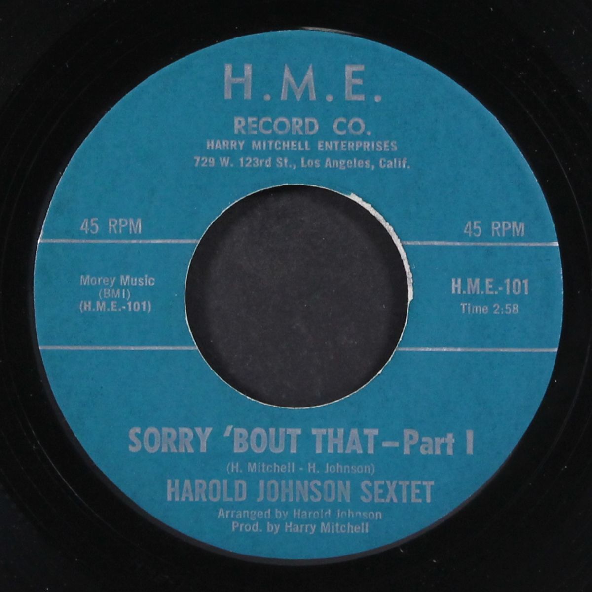 sorry 'bout that / part ii by HAROLD JOHNSON SEXTET