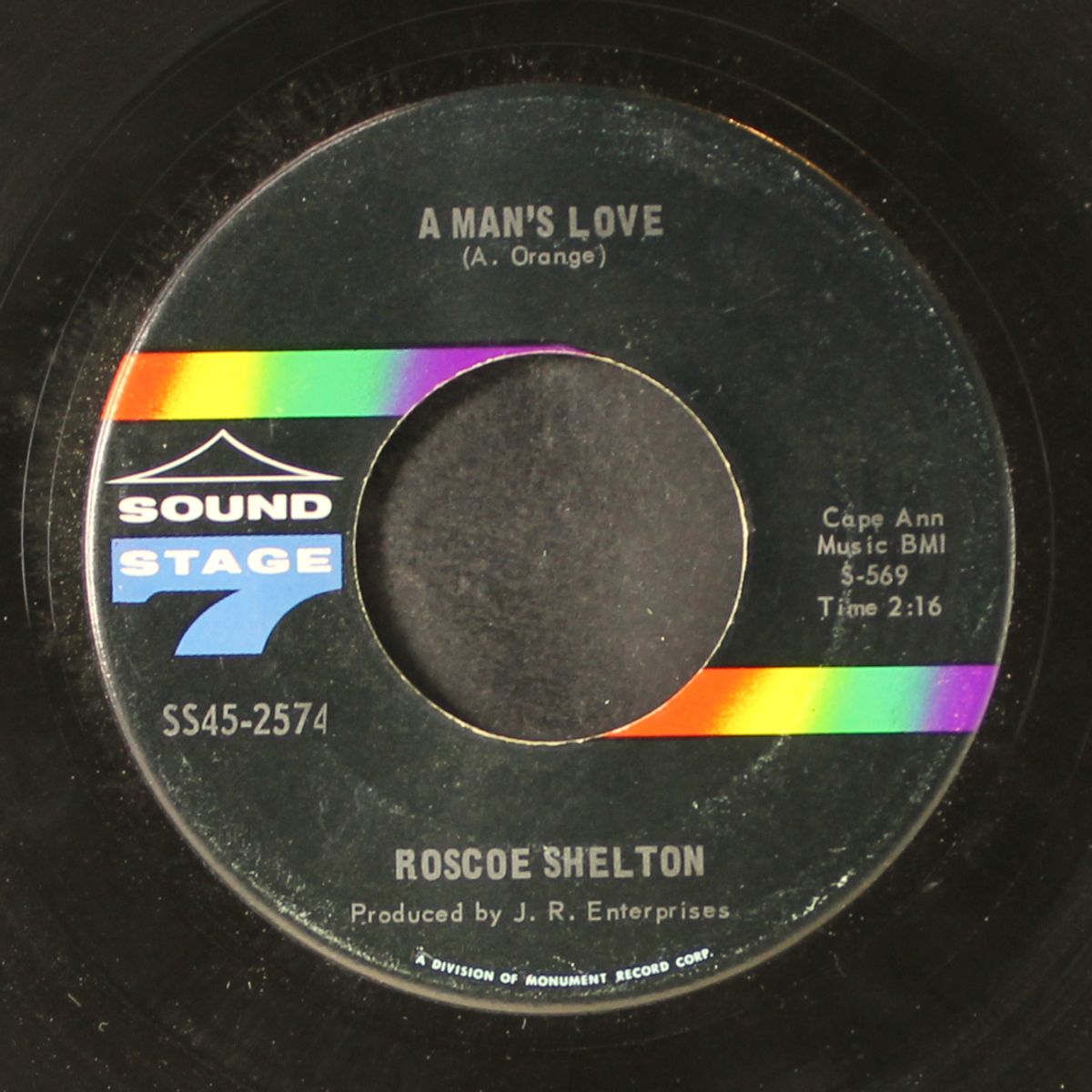 soon as darkness falls / a man's love by ROSCOE SHELTON