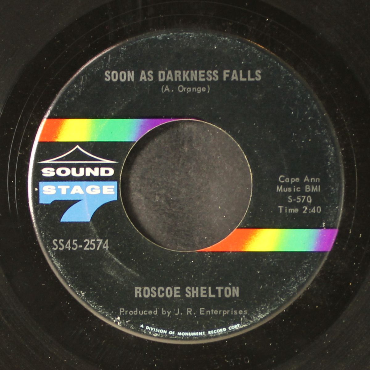 soon as darkness falls / a man's love by ROSCOE SHELTON