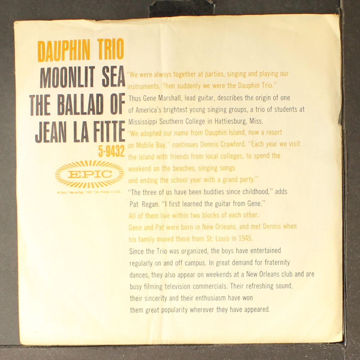 moonlit sea / the ballad of jean la fitte by DAUPHIN TRIO
