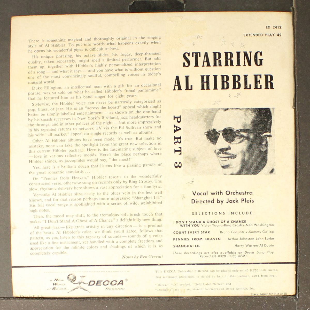 starring pt. 3 by AL HIBBLER