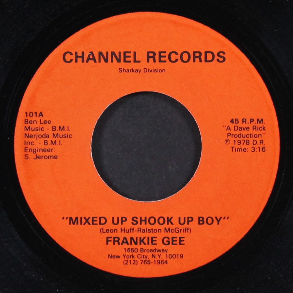 mixed up shook up boy / spirits of the party by FRANKIE GEE