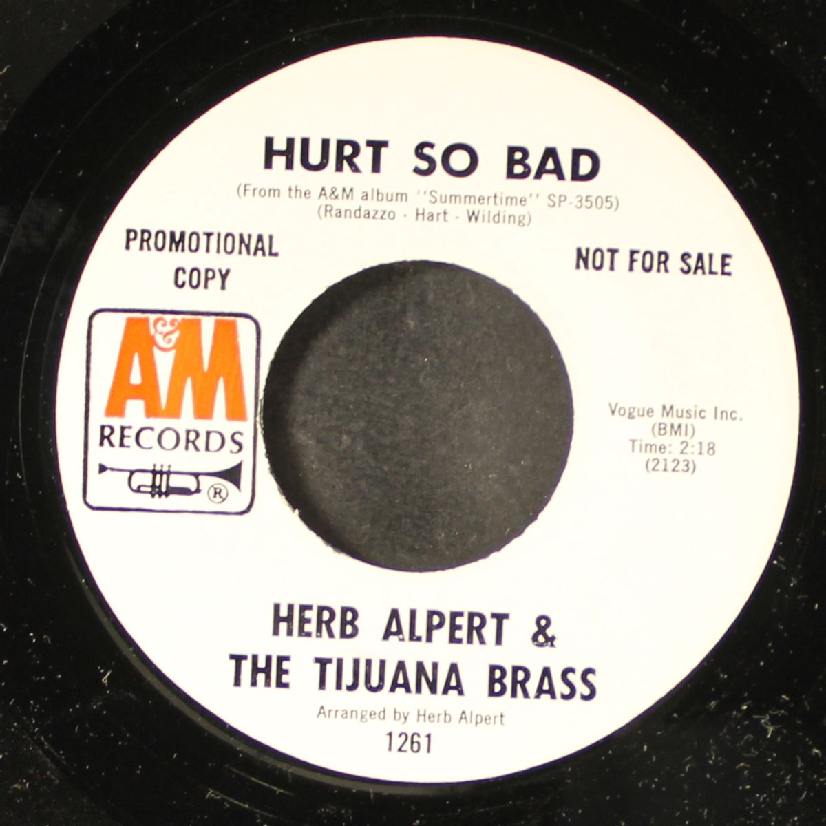 summertime / hurt so bad by HERB ALPERT