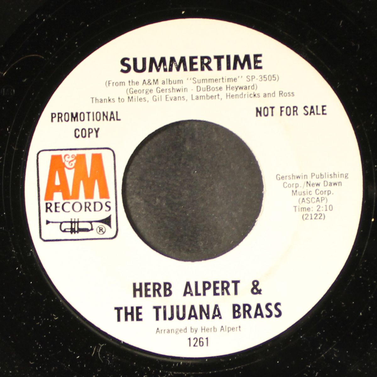 summertime / hurt so bad by HERB ALPERT