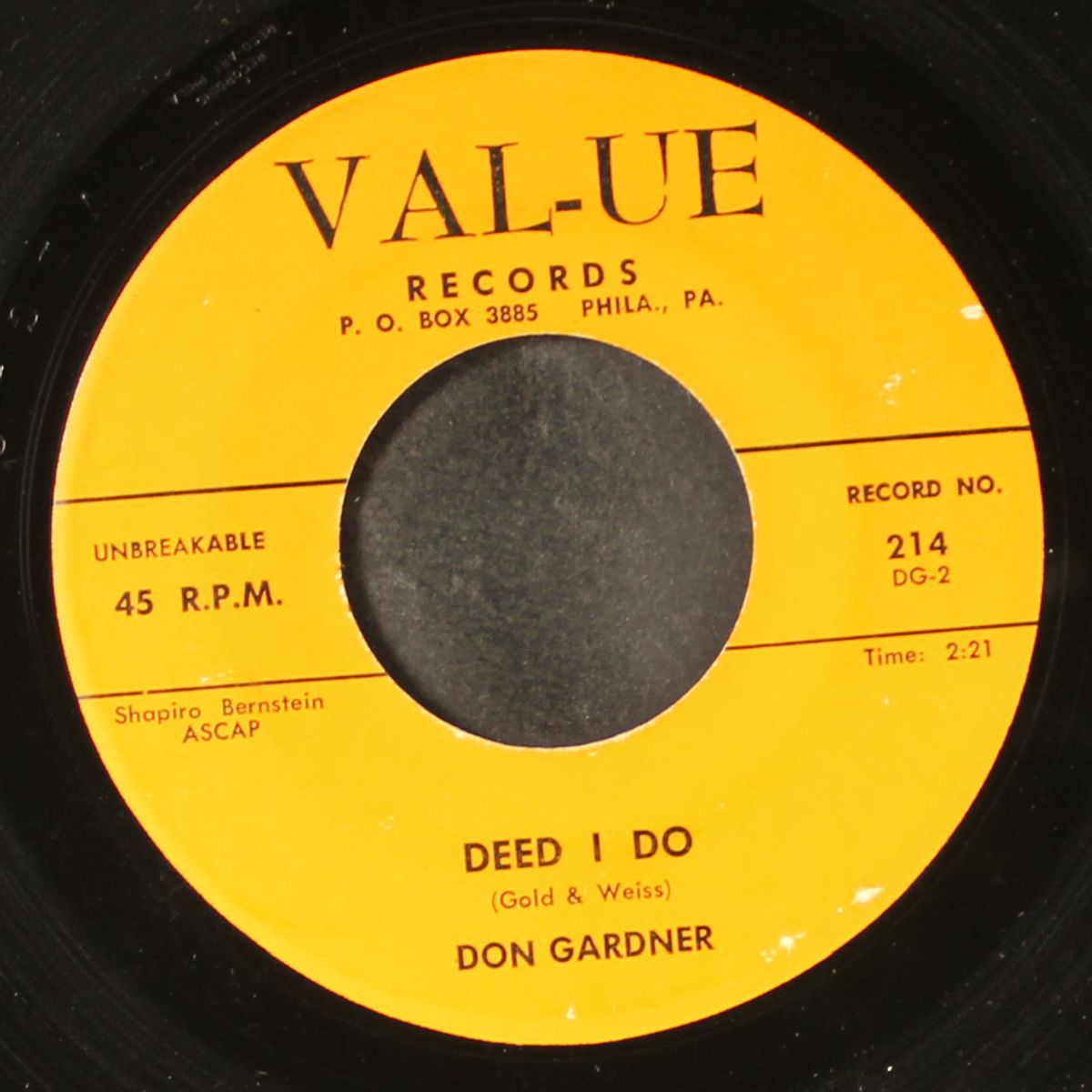 glory of love / deed i do by DON GARDNER
