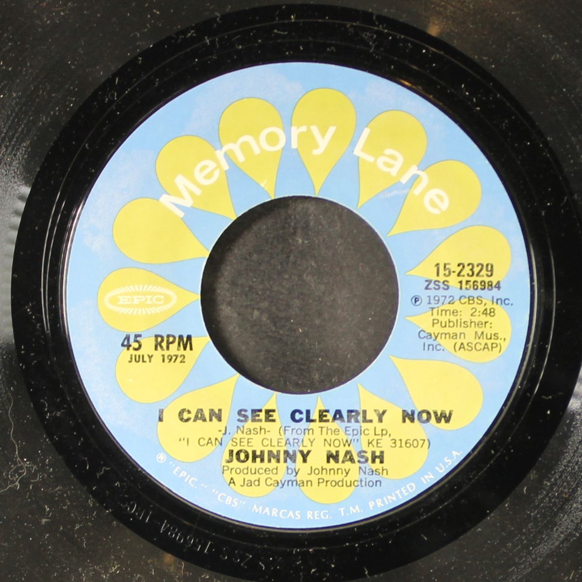 i can see clearly now / stir it up by JOHNNY NASH