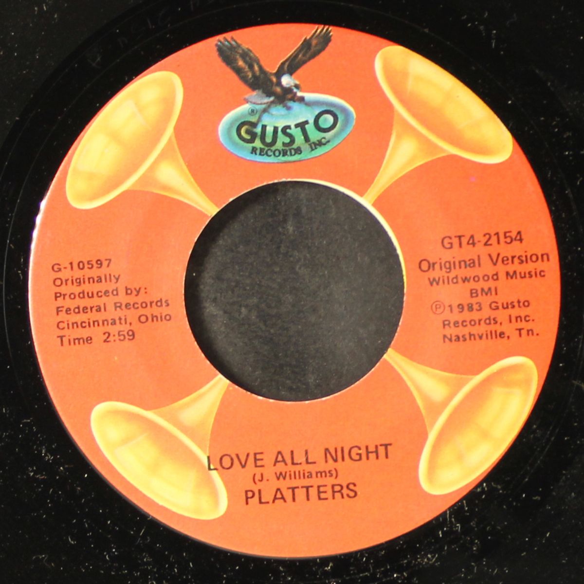 tell the world / love all night by PLATTERS