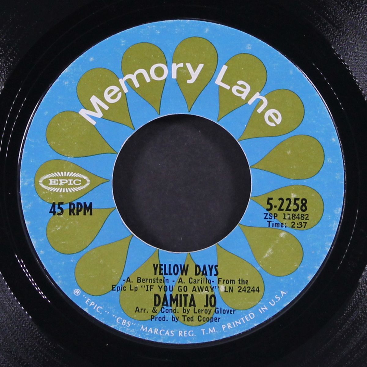 if you go away / yellow days by DAMITA JO