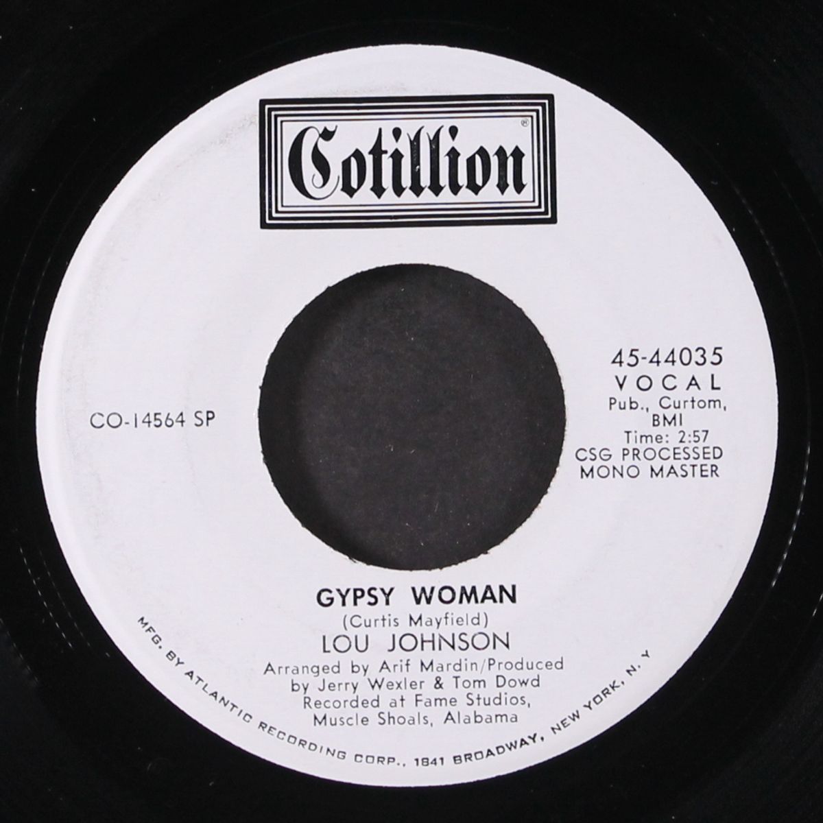 please stay / gypsy woman by LOU JOHNSON