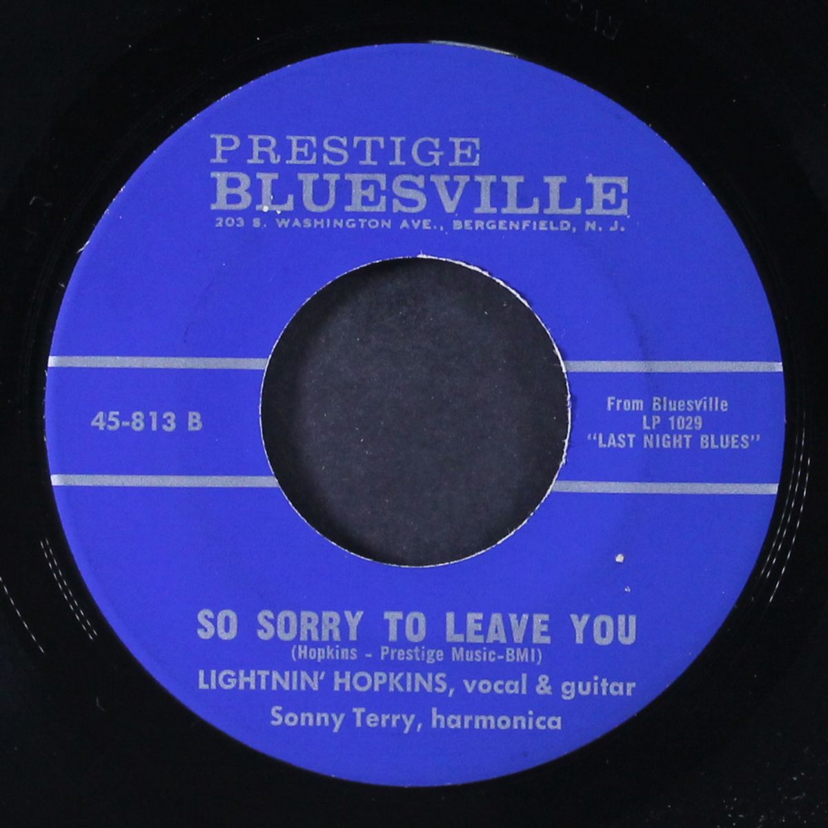 got to move your baby / so sorry to leave you by LIGHTNIN' HOPKINS