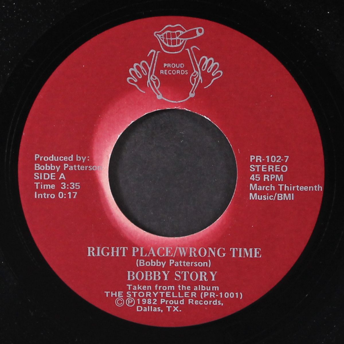 right place, wrong time / i'll take care of you by BOBBY STORY