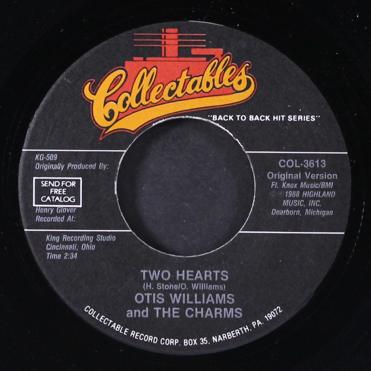 ivory tower / two hearts by OTIS WILLIAMS & CHARMS