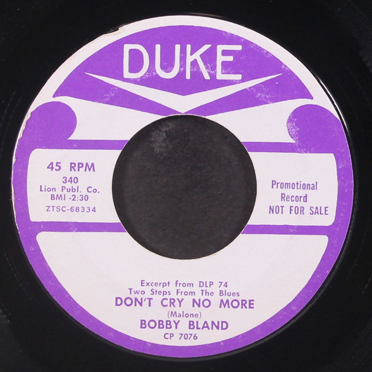saint james infirmary / don't cry no more by BOBBY BLAND