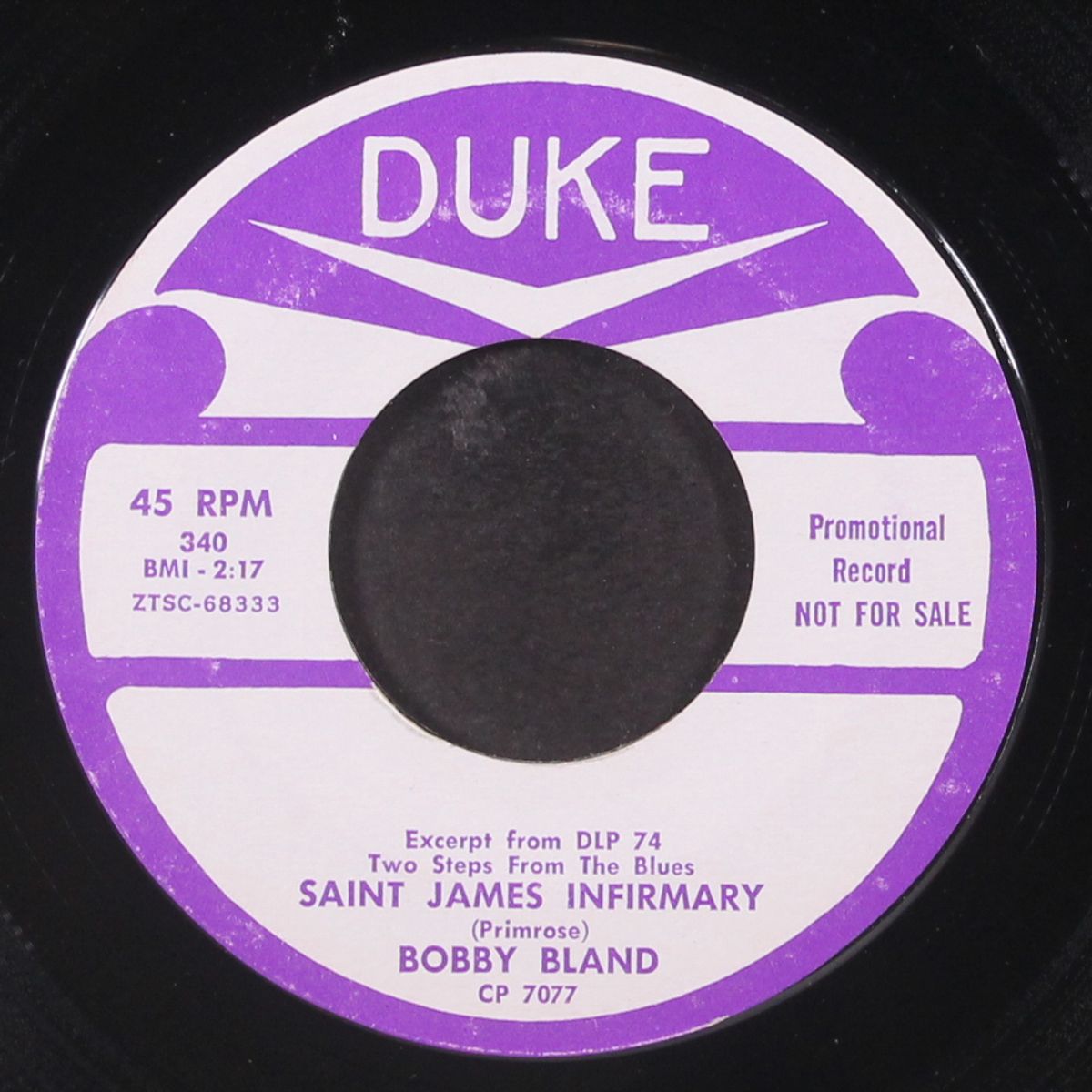 saint james infirmary / don't cry no more by BOBBY BLAND