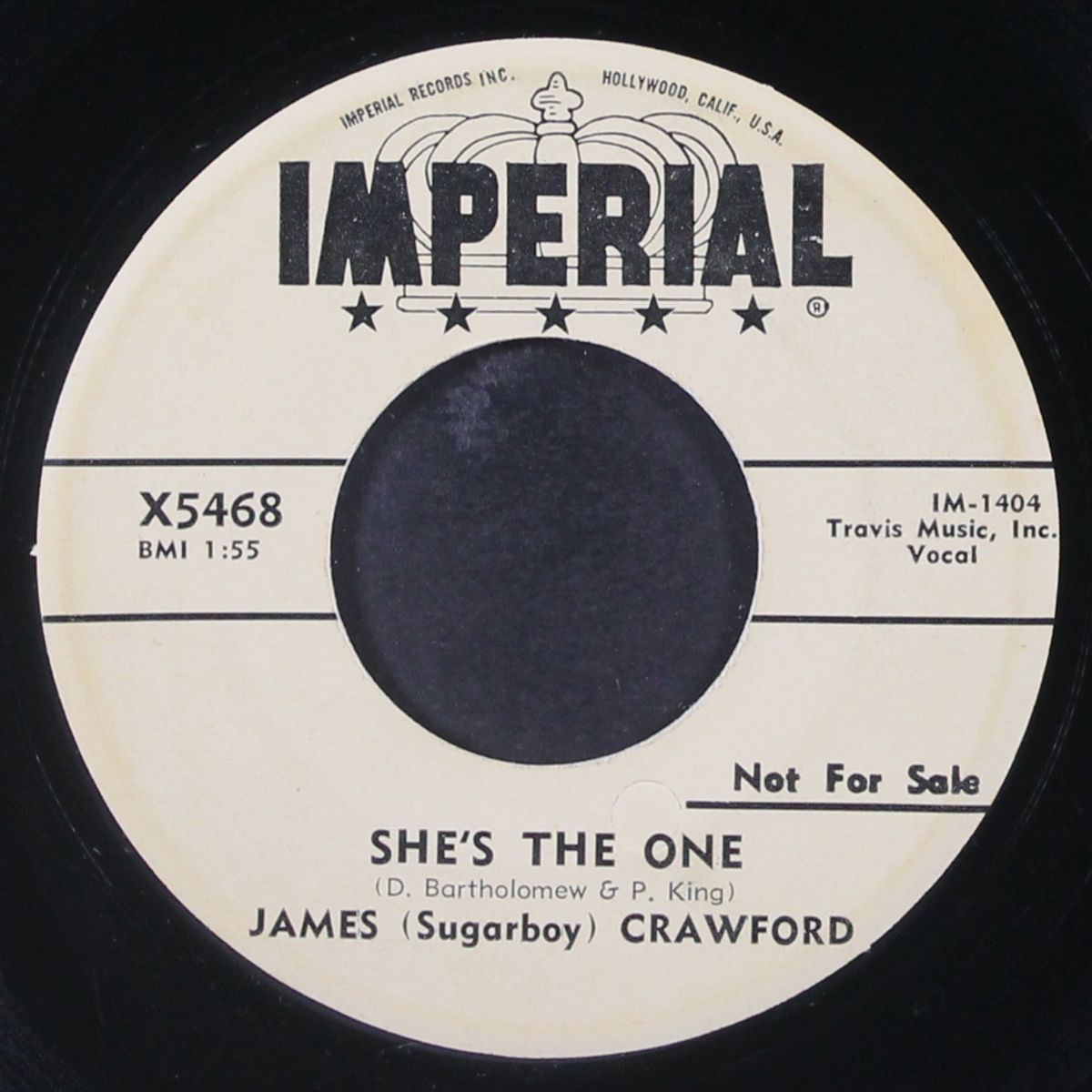 no one but you dear / she's the one by JAMES (SUGARBOY) CRAWFORD