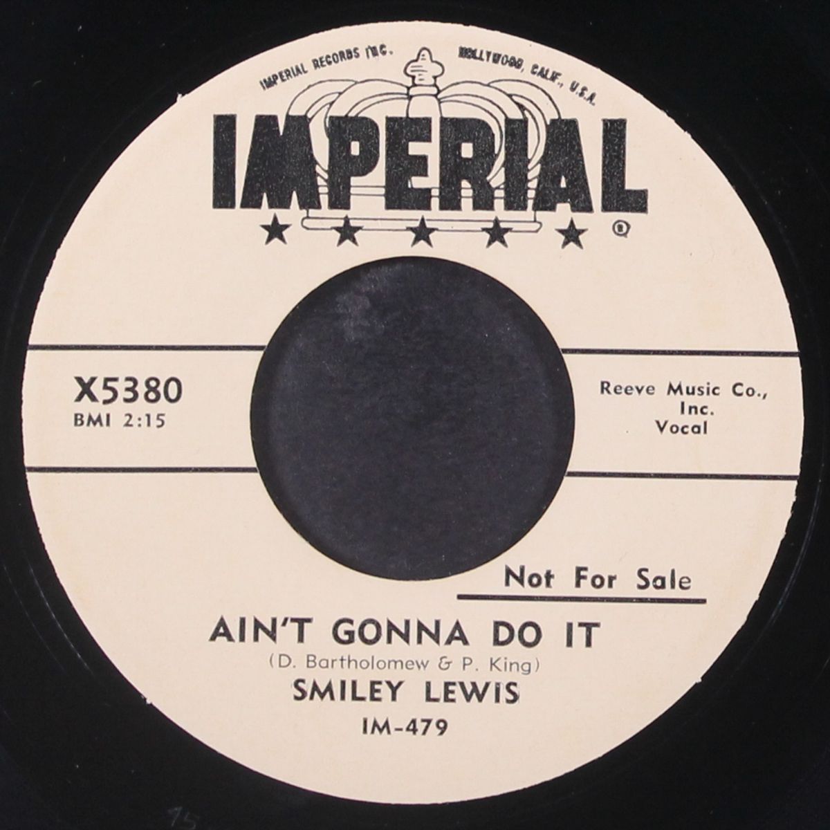 one night / ain't gonna do it by SMILEY LEWIS