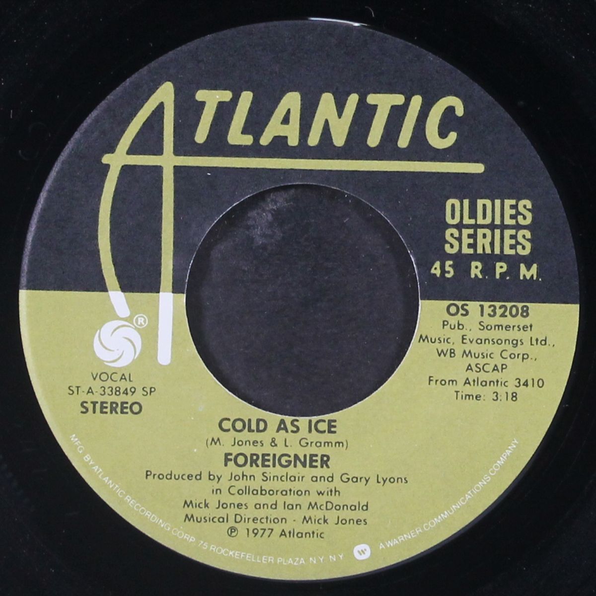 cold as ice / feels like the first time by FOREIGNER