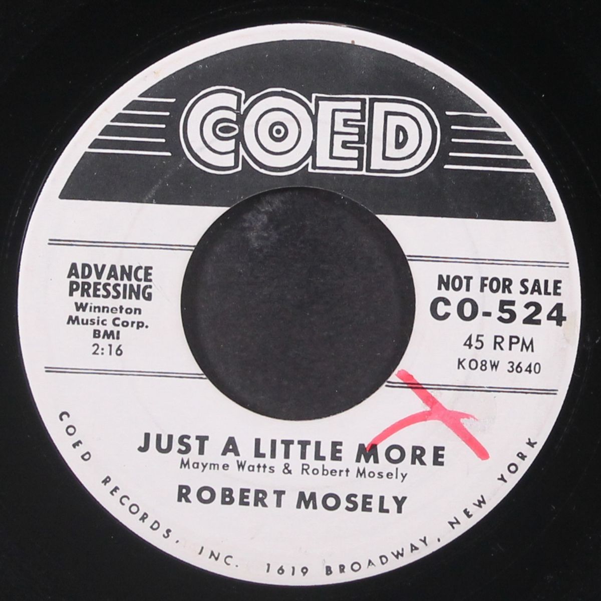 not until i lost you / just a little more by ROBERT MOSELY