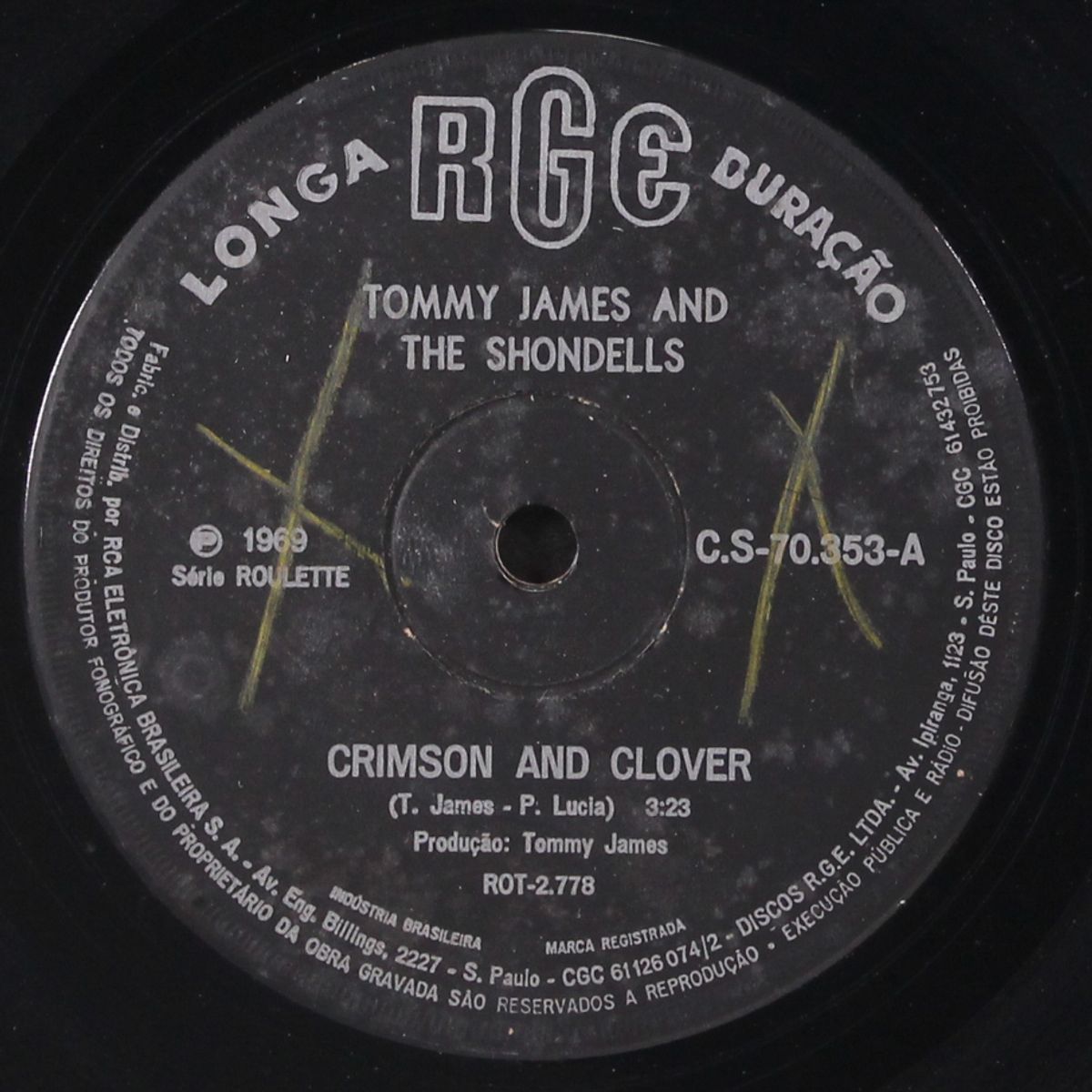 crimson & clover / taken by TOMMY JAMES & SHONDELLS
