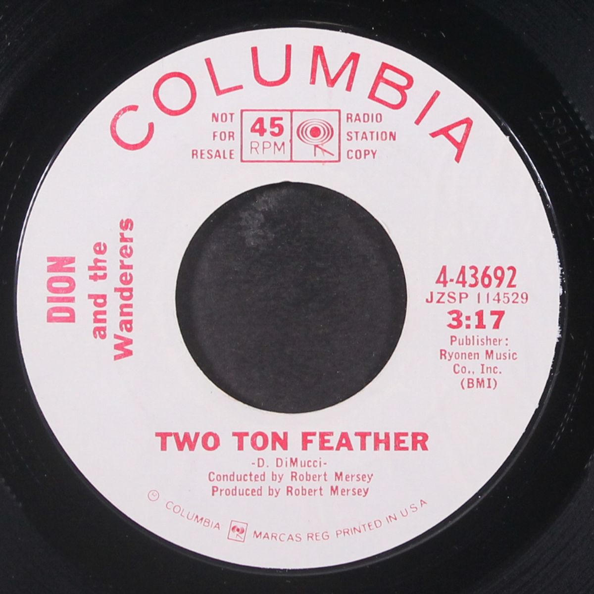two ton feather / so much younger by DION & WANDERERS