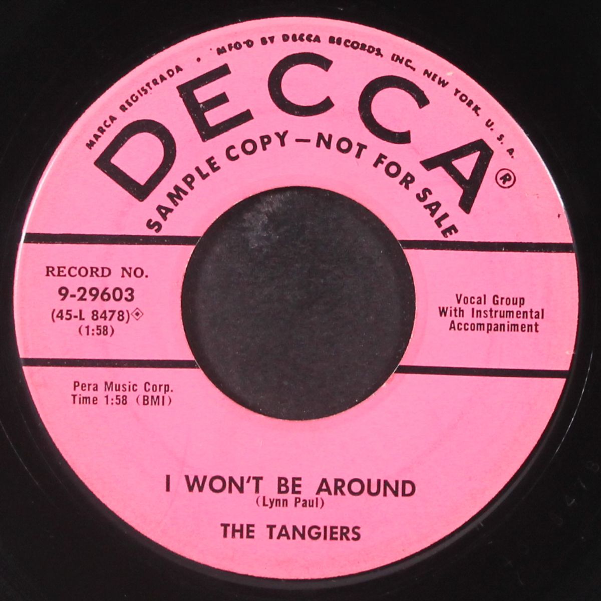 tabarin / i won't be around by TANGIERS