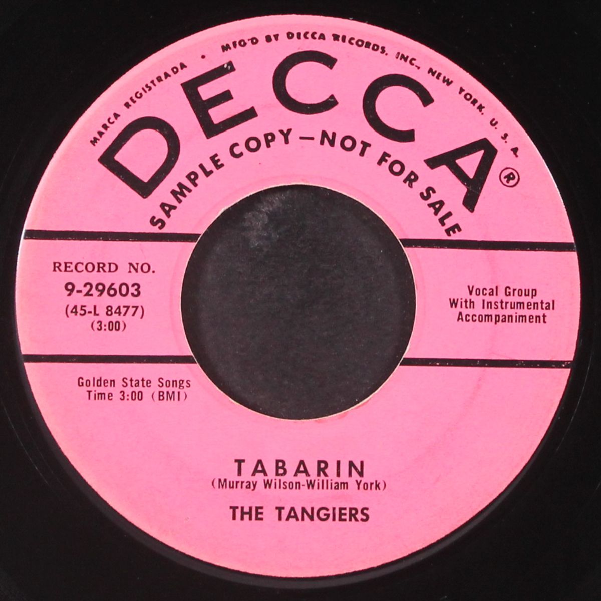 tabarin / i won't be around by TANGIERS