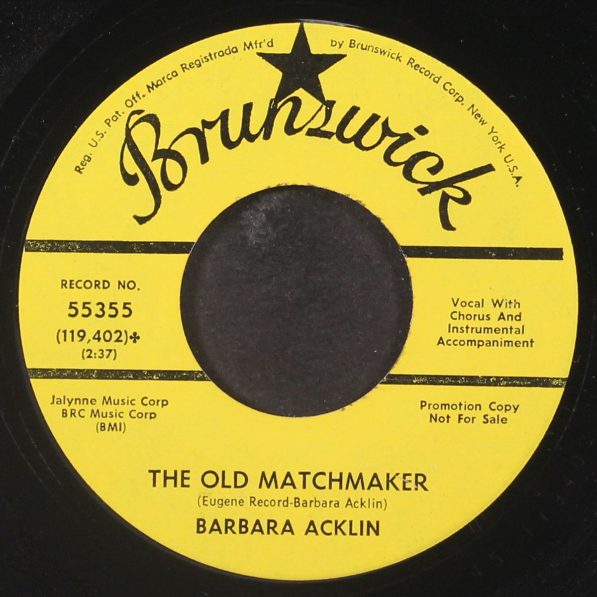 the old matchmaker / i've got you baby by BARBARA ACKLIN